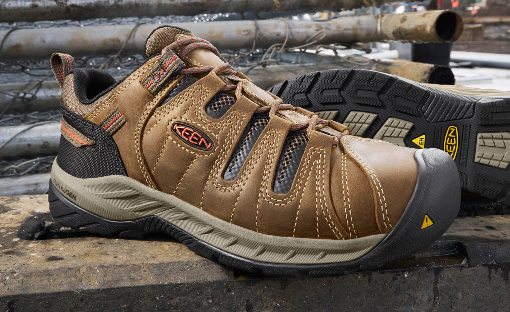 Men's Flint II (Steel Toe) | Shitake/Rust - Image 6